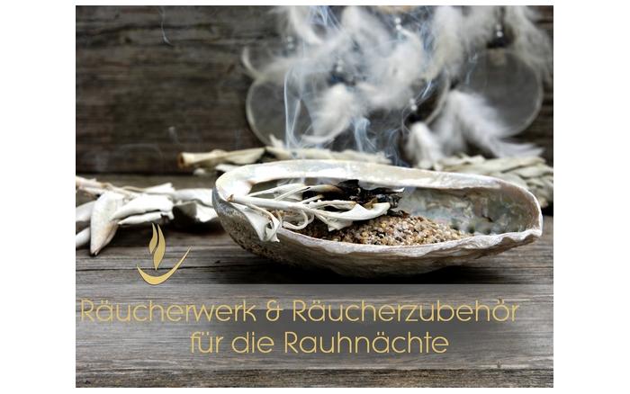 R&auml;uchermuschel mit Sand und R&auml;ucherkohle